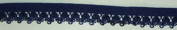 Elastic Lace flowerdesign 15mm (50 m), Navy Blue 320